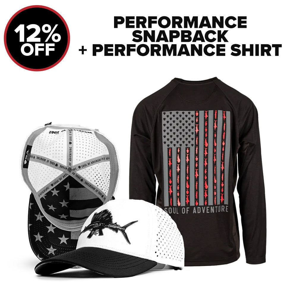 PERFORMANCE SNAPBACK + PERFORMANCE SHIRT