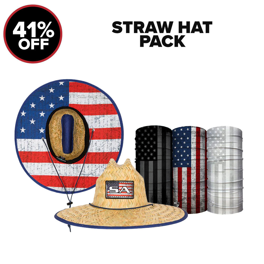 STRAW HAT + 3 FACE SHIELDS®