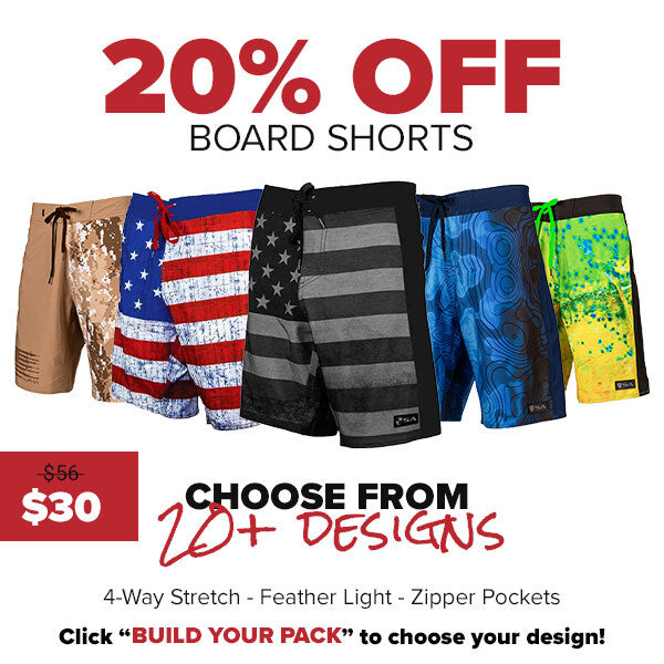 20% OFF BOARDSHORTS