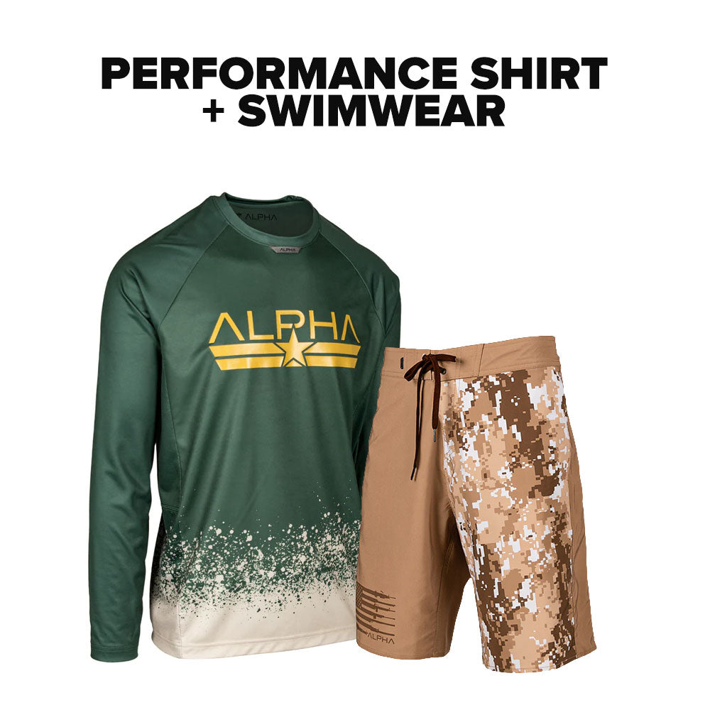 PERFORMANCE SHIRT + SWIMWEAR