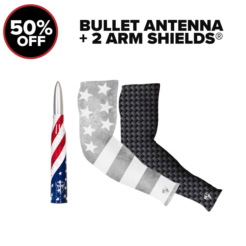 BULLET ANTENNA + 2 ARM SHIELDS®