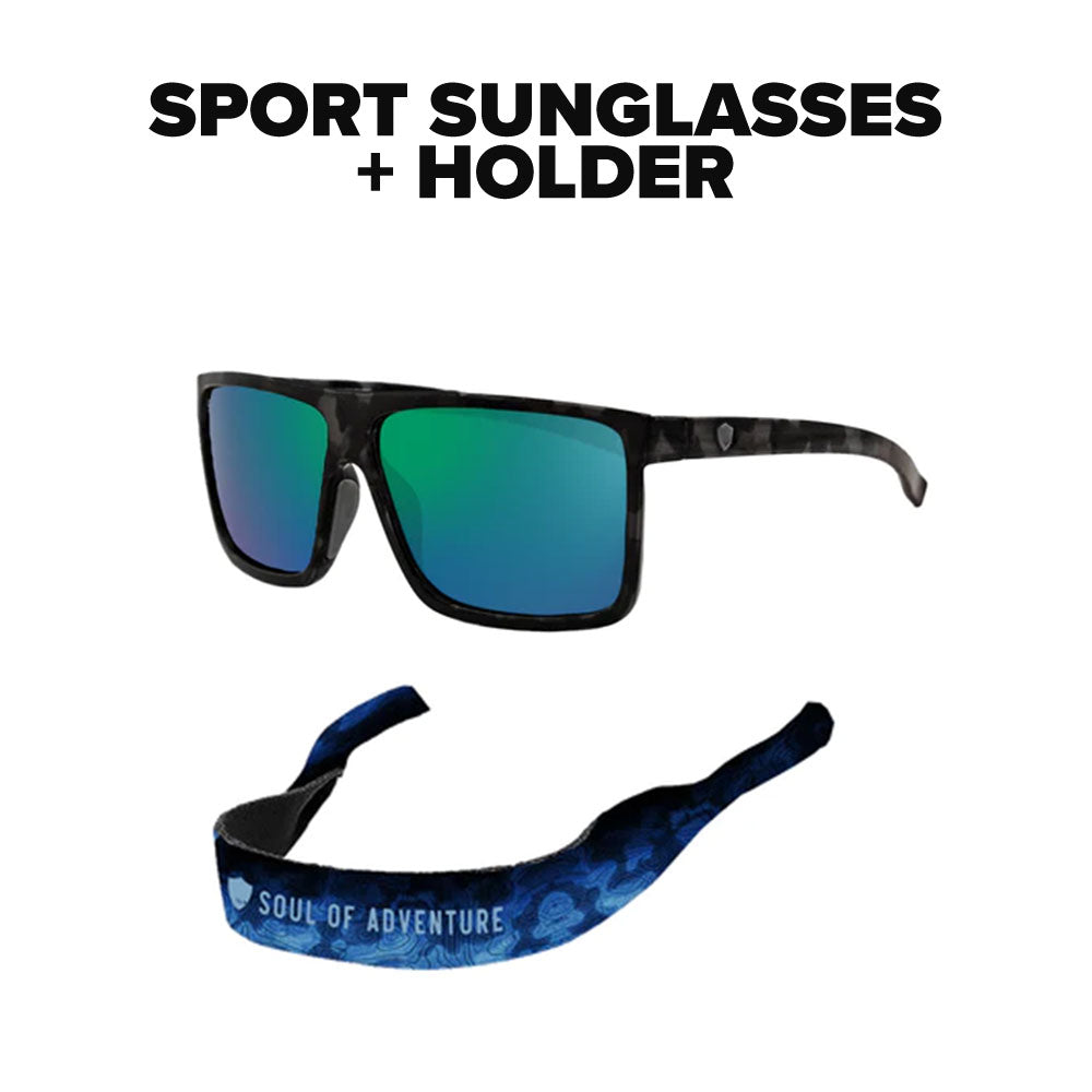 SPORT SUNGLASSES + HOLDER