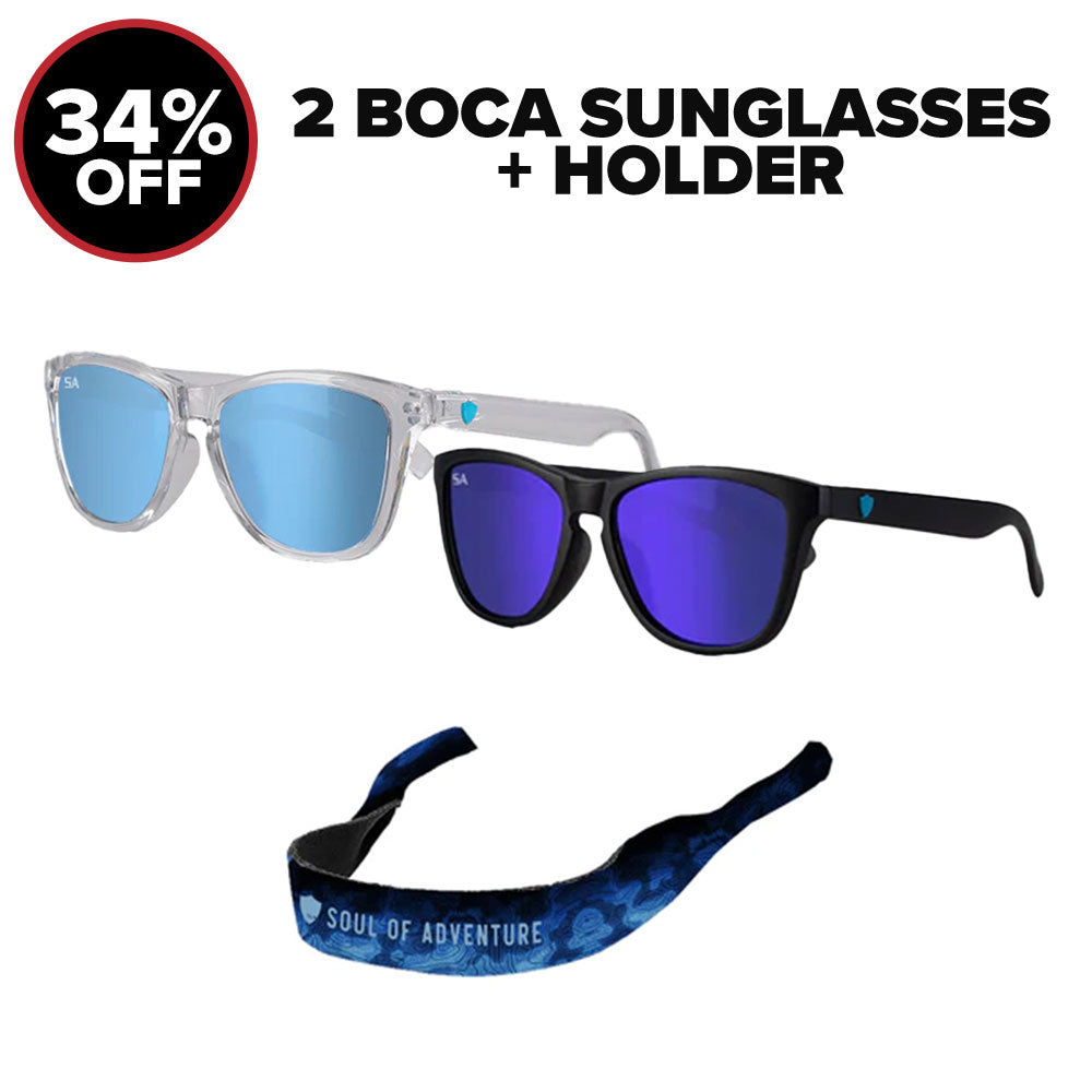 2 BOCA SUNGLASSES + HOLDER