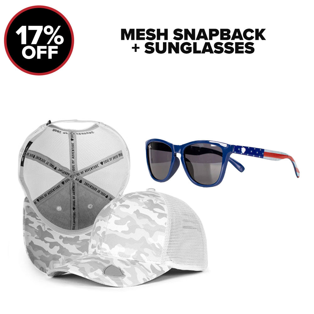 MESH SNAPBACK + SUNGLASSES