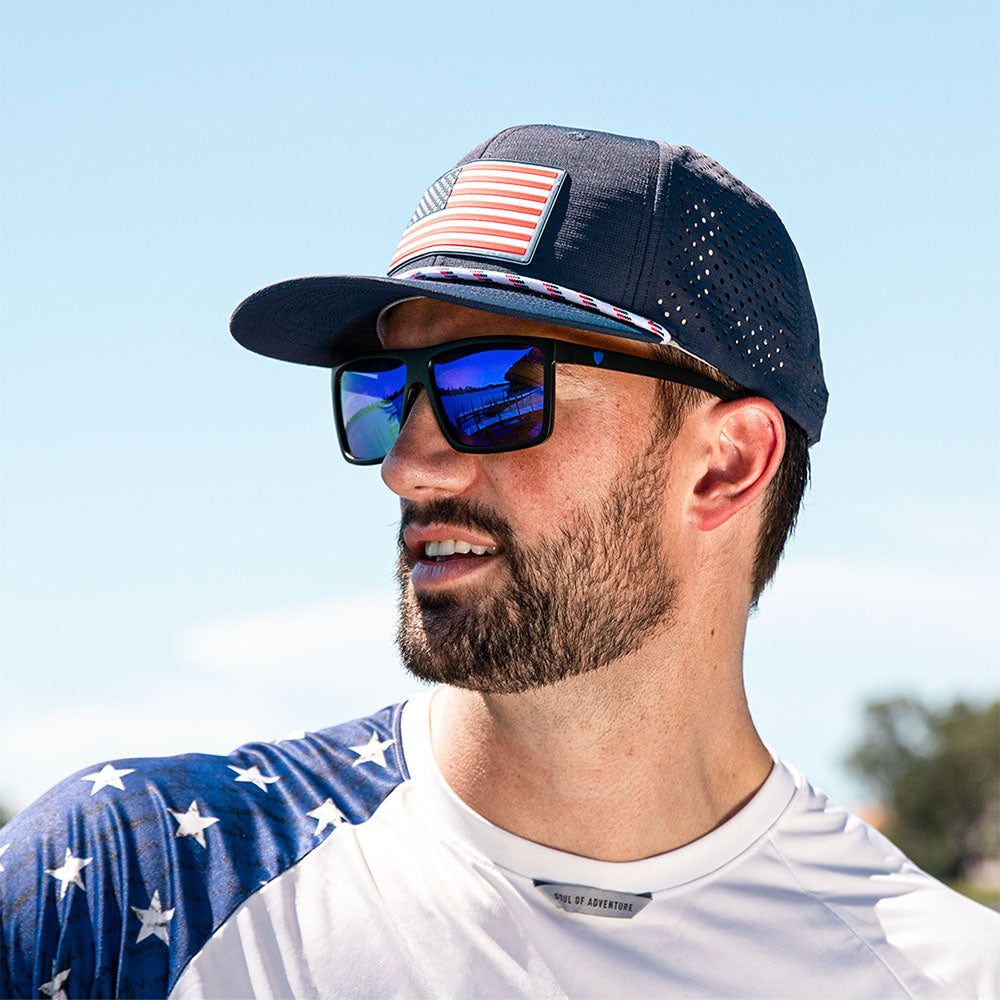 Performance Snap Back | American Flag | Navy