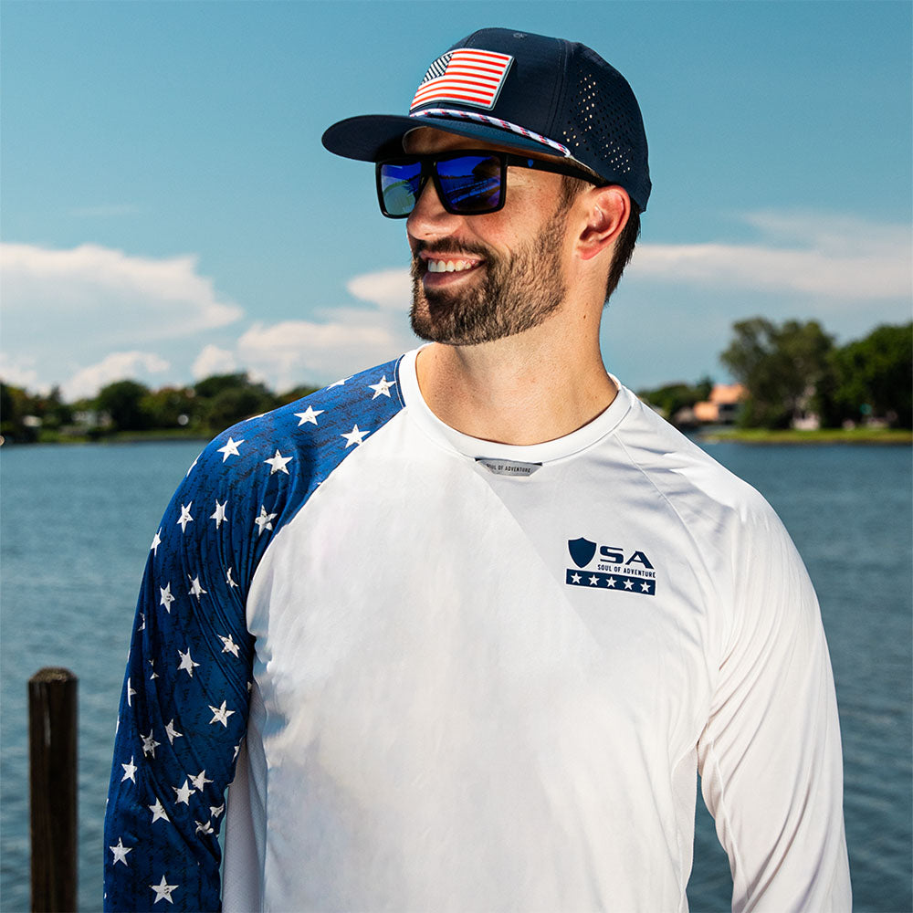 Performance Snap Back | American Flag | Navy