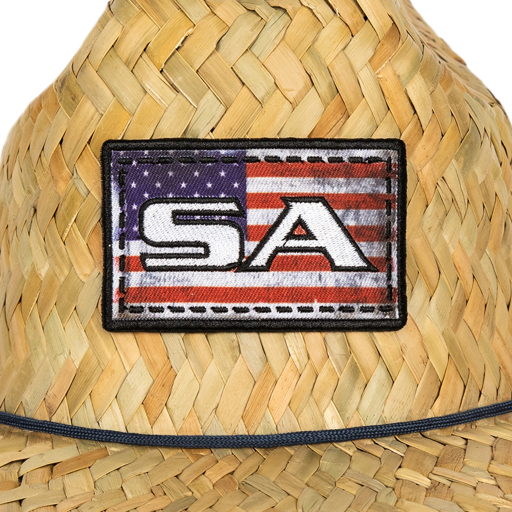 Under Brim Straw Hat | American Flag 2.0