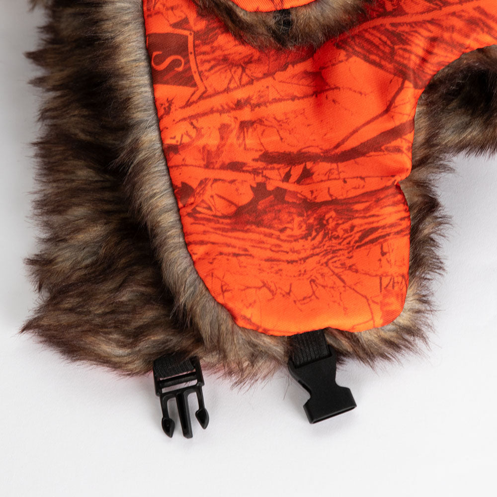 Trapper Hat | Forest Camo | High Vis Orange