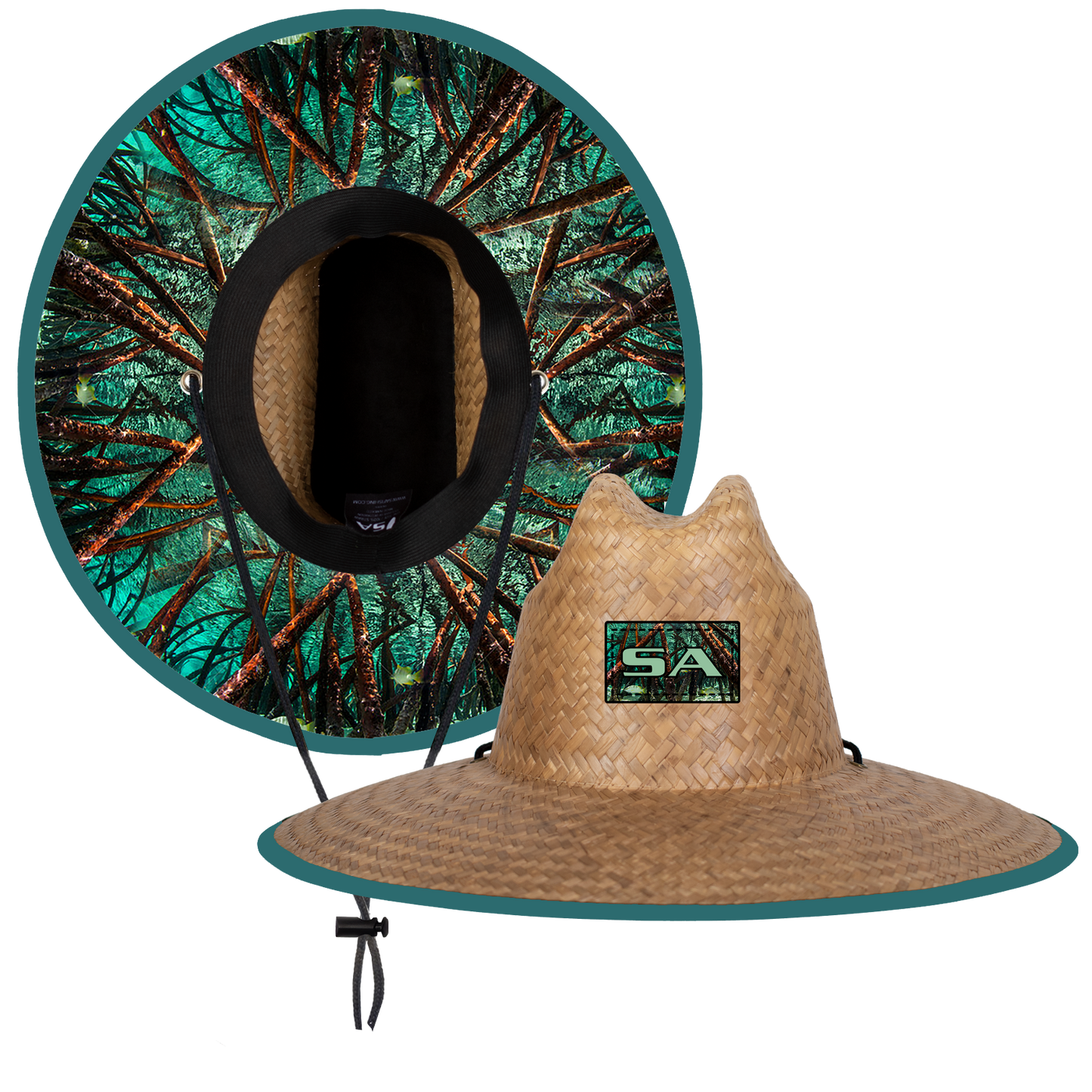 Palms Under Brim Straw Hat | Mangroves