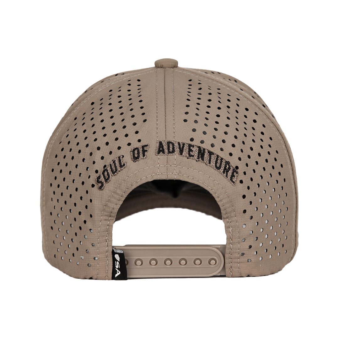 Performance Snap Back | Blackout American Flag | Khaki