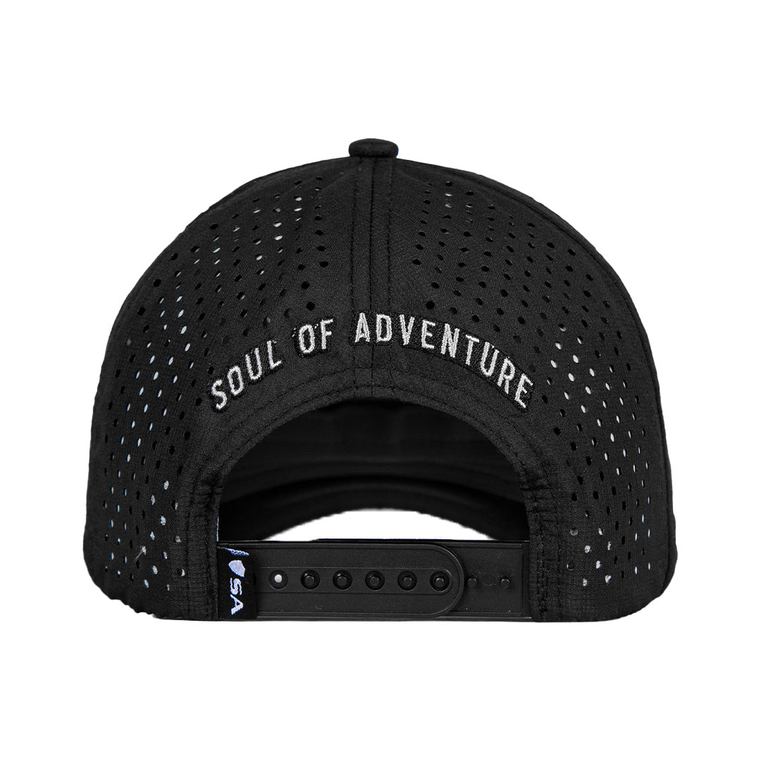 Performance Snap Back| Blackout American Flag | Black