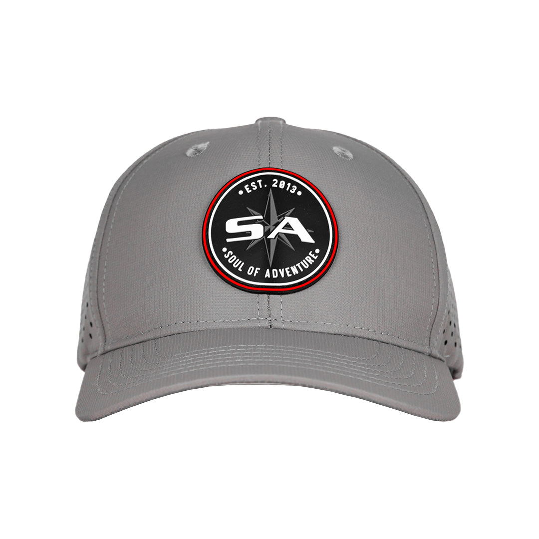 Performance Snap Back | Red Crest | Grey