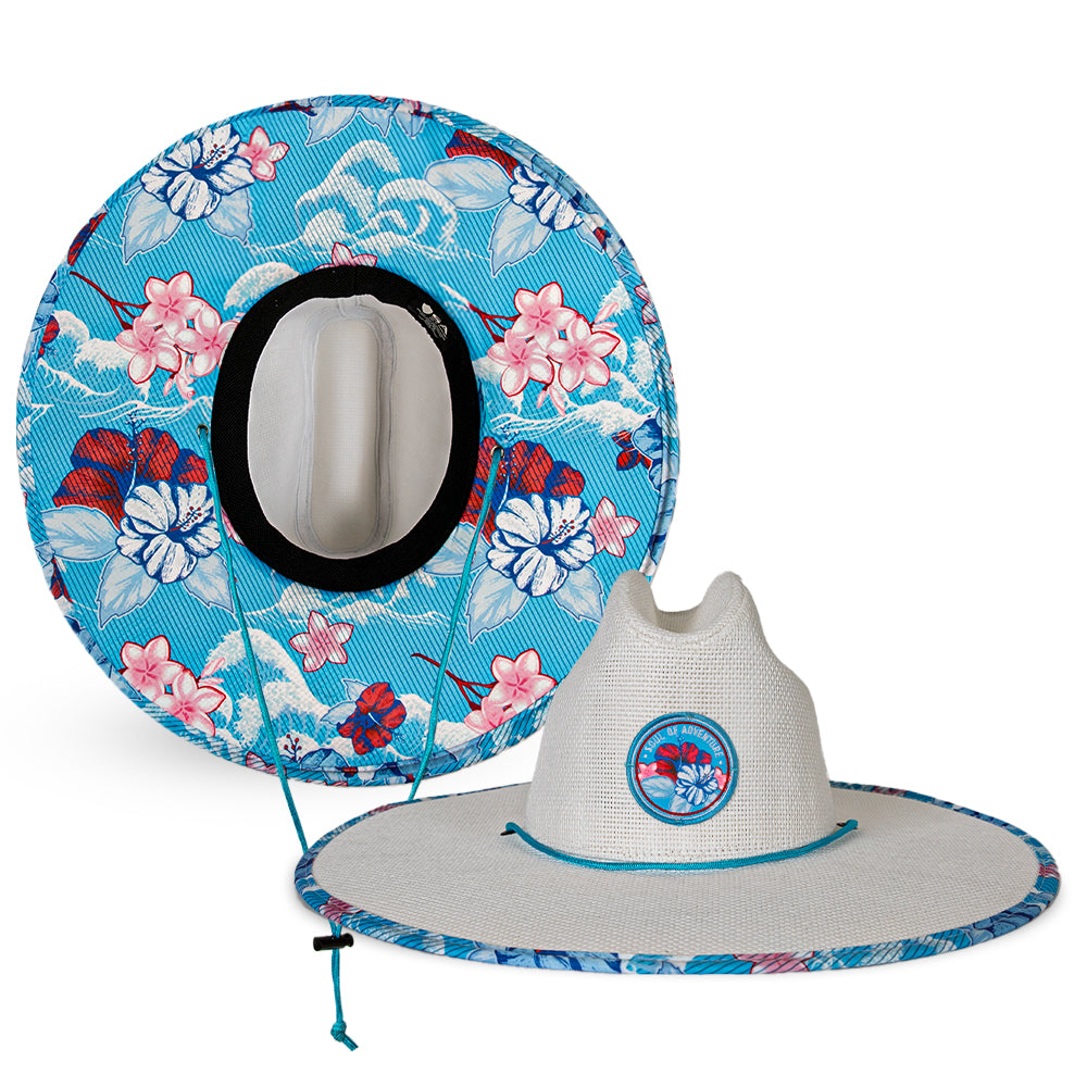 Keys Straw Hat | White | Hawaiian Surf | Aqua