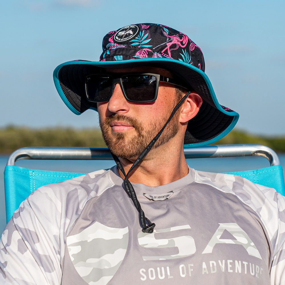 BOCA SUNGLASSES + HOLDER + BUCKET HAT