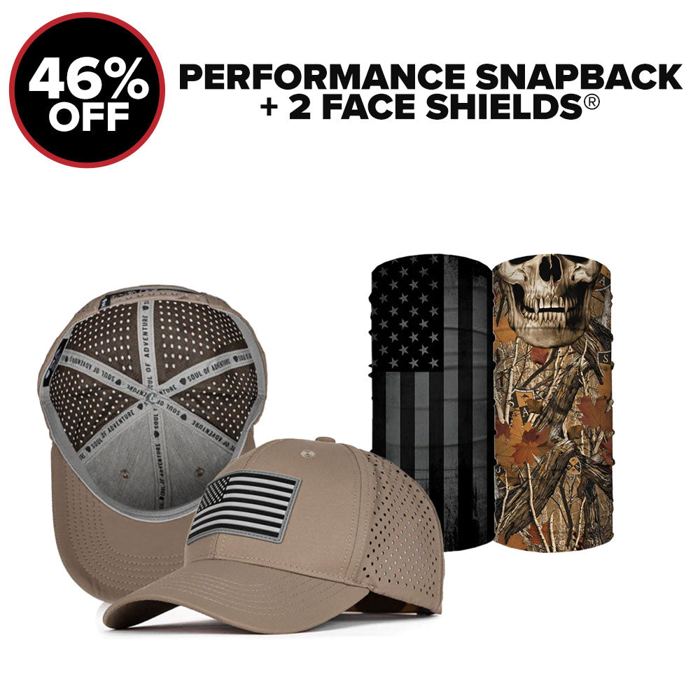 PERFORMANCE SNAPBACK + 2 FACE SHIELDS®