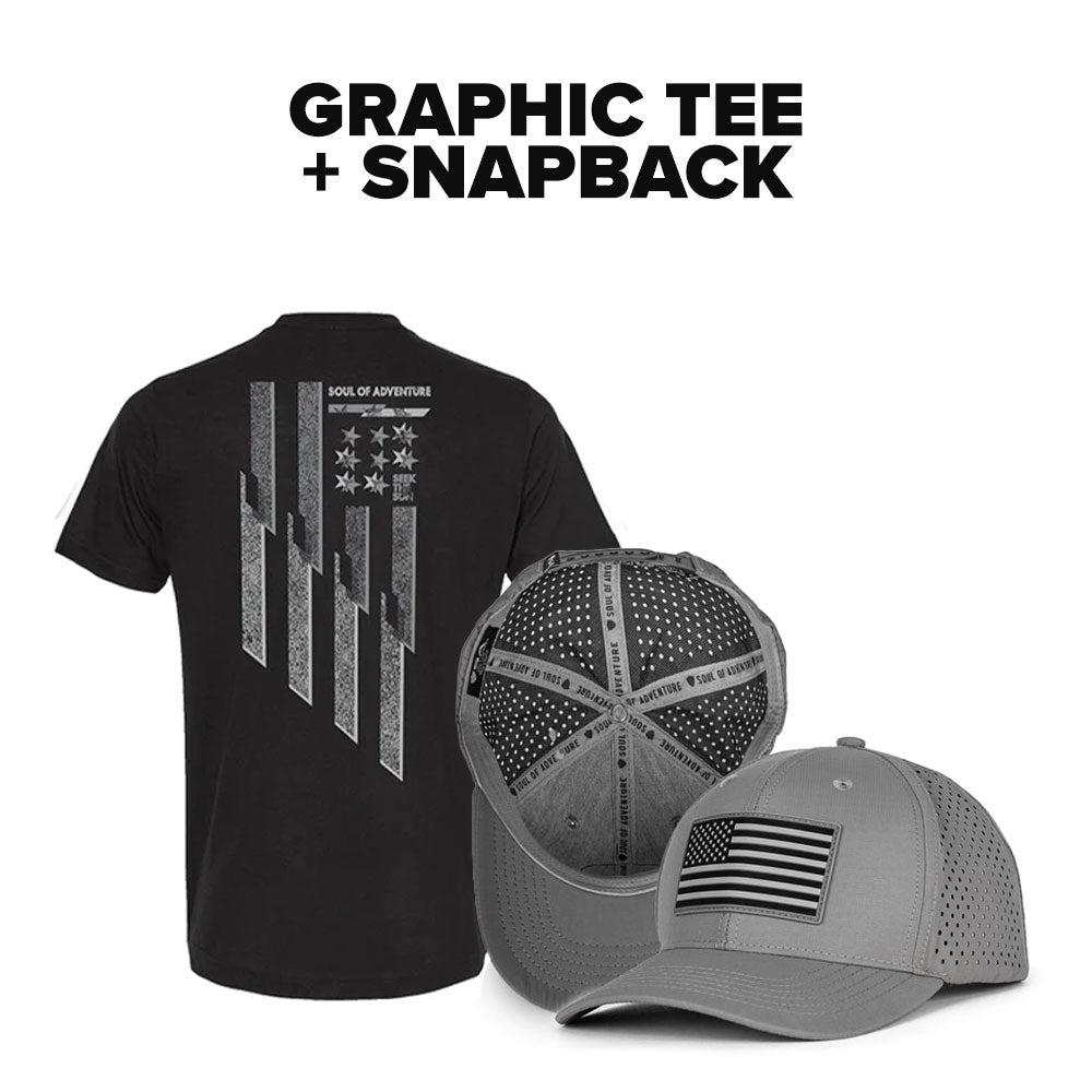 GRAPHIC TEE + SNAPBACK