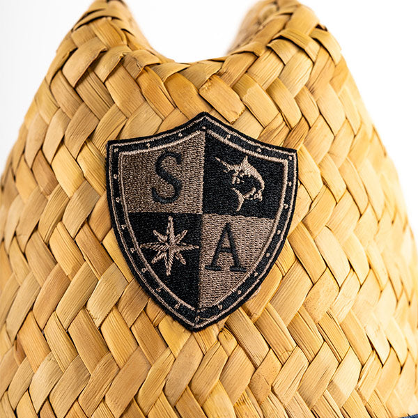 Under Brim Straw Hat | American Flag