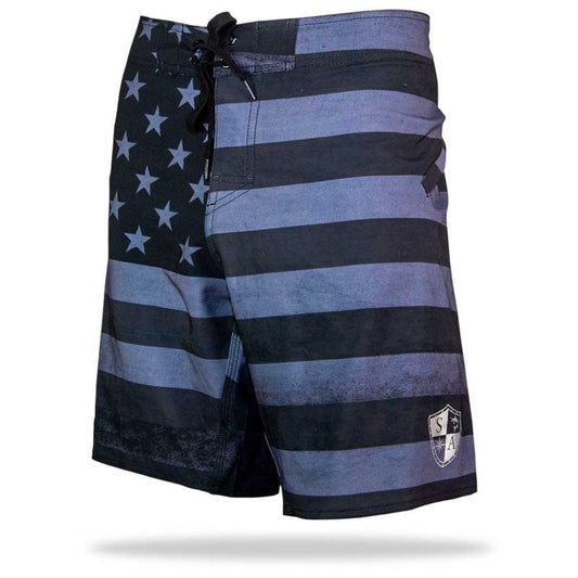 Board Shorts | Blackout American Flag