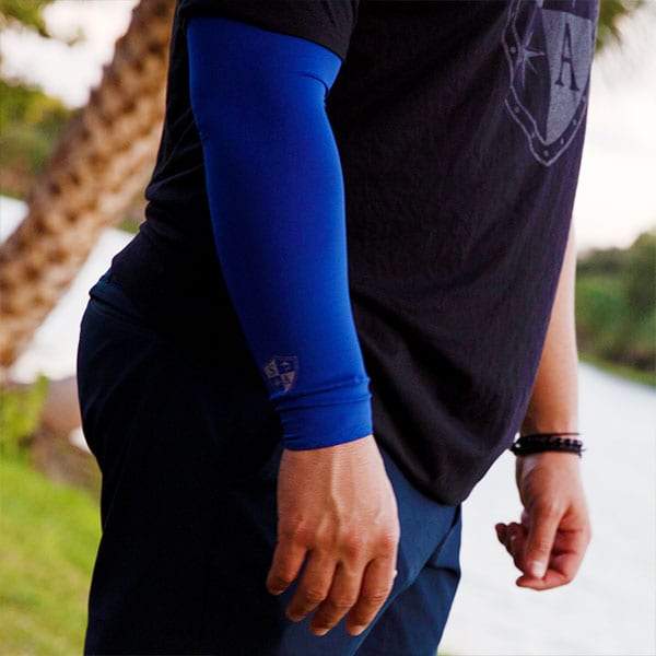 SA Single Arm Shield™ | Navy | Small Grey Shield - SA Company