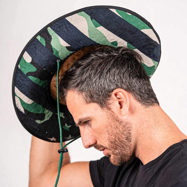 Cowboy Under Brim Straw Hat | Patriot Military Camo