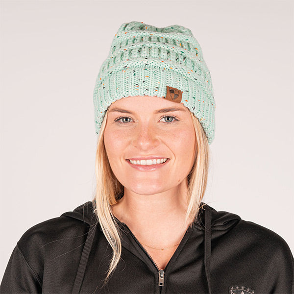 Ponytail Beanie | Mixed Light Aqua