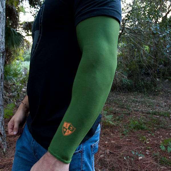SA Single Arm Shield™ | OD Green | Orange Small Logo - SA Company