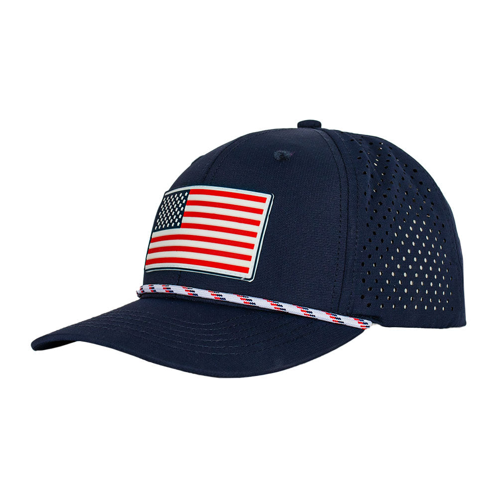 Performance Snap Back | American Flag | Navy
