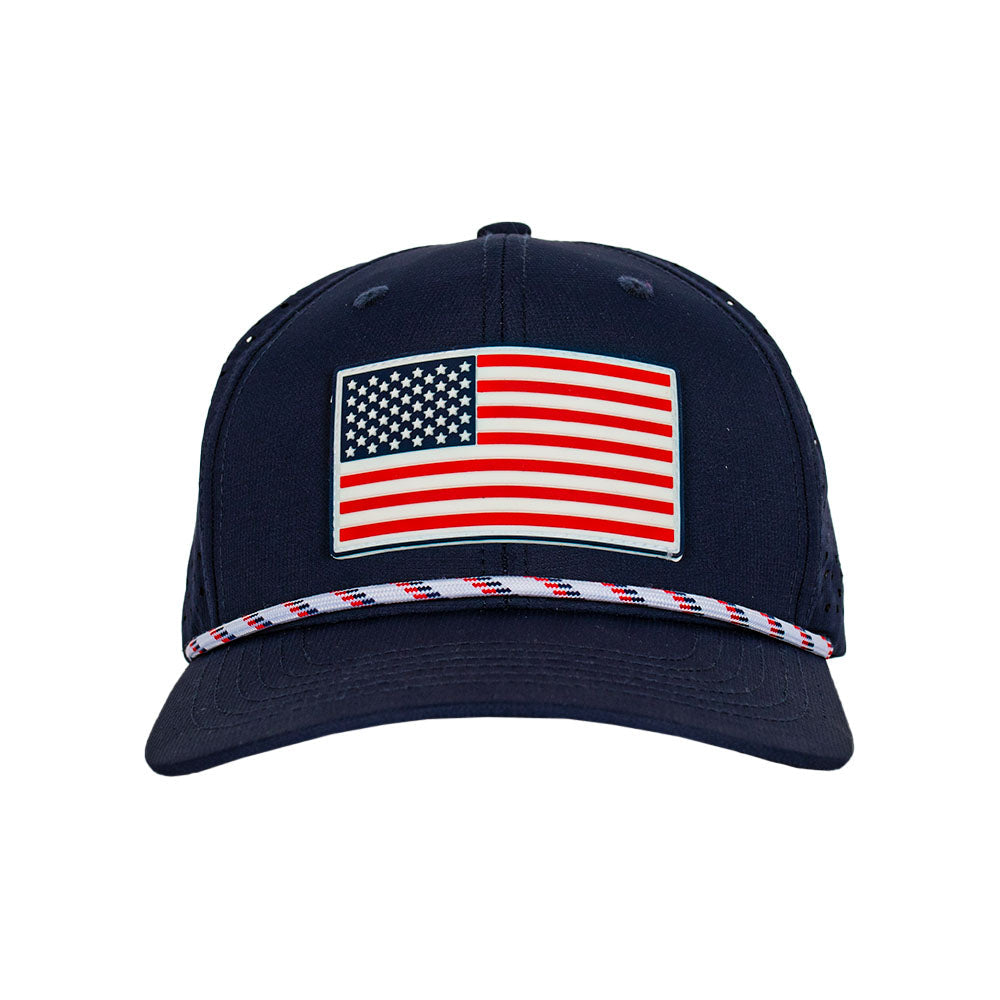 Performance Snap Back | American Flag | Navy