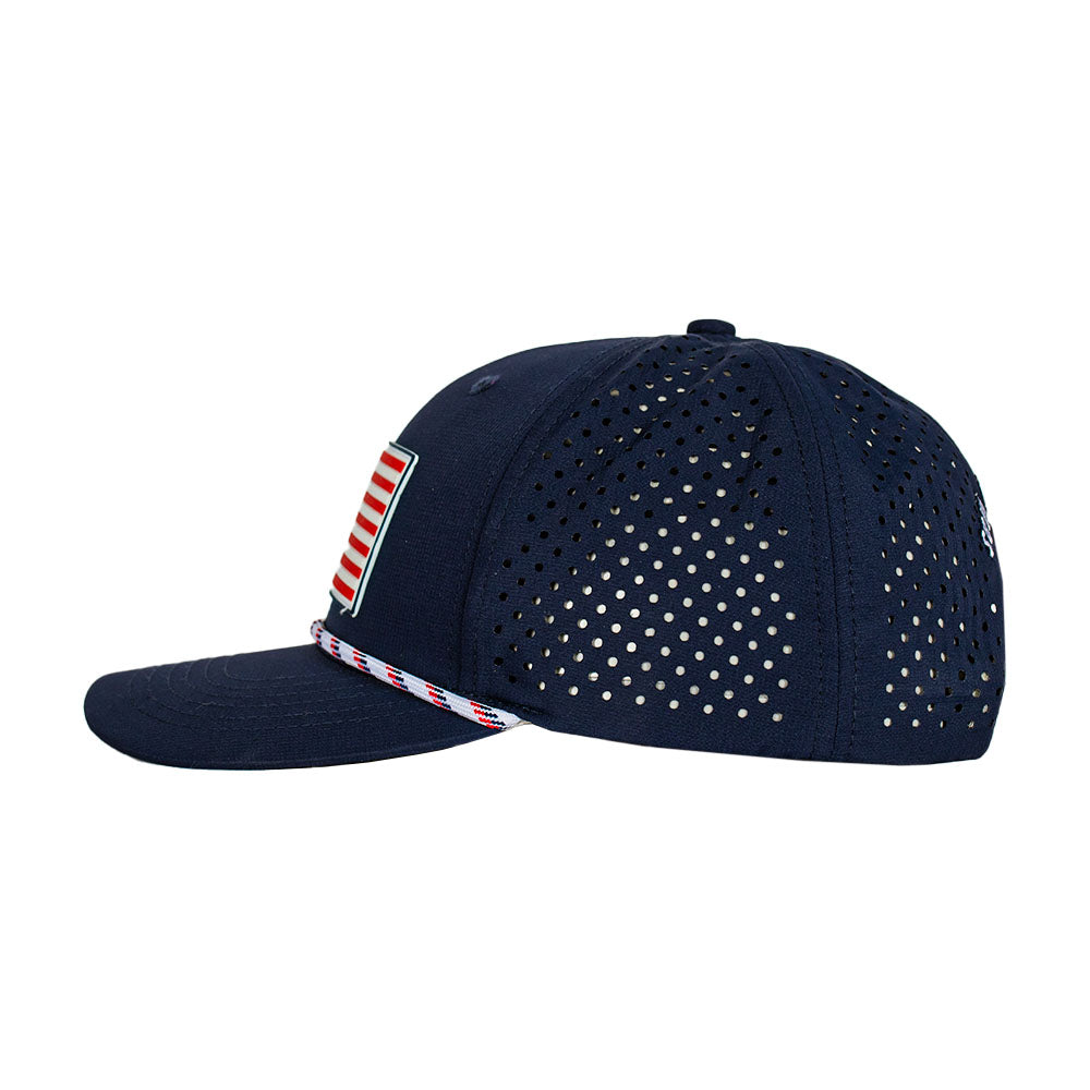Performance Snap Back | American Flag | Navy