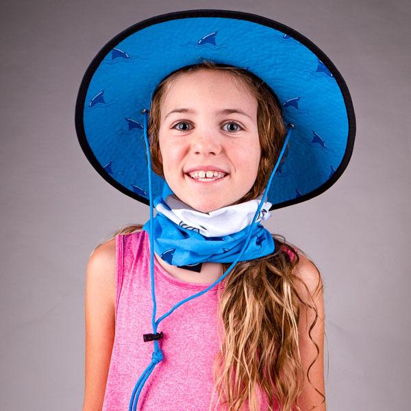 Kids Under Brim Straw Hat | Baby Shark