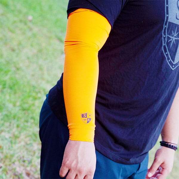 SA Single Arm Shield™ | Neon Orange | Small Black Shield - SA Company