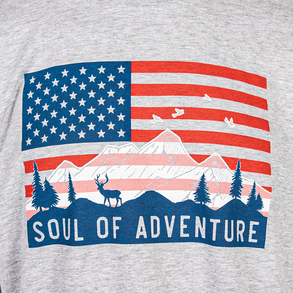 Graphic Tee | SOA Flag | Heather Grey