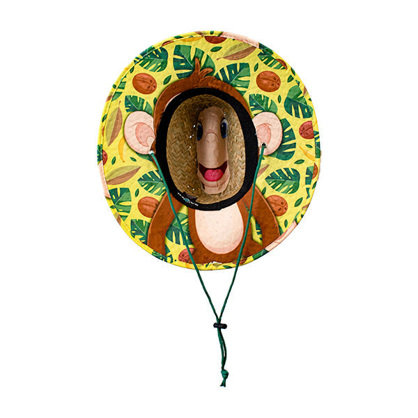 Kids Under Brim Straw Hat | Monkey