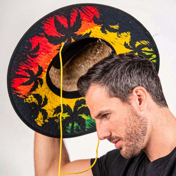 Under Brim Straw Hat | Rasta
