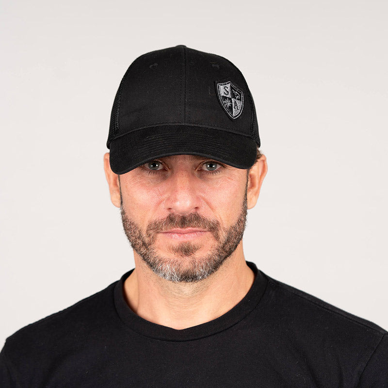 Snap Back Hat | Black | Small Shield