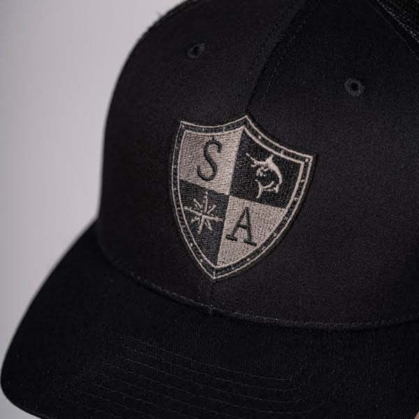 Snap Back Hat | Black | Large Shield