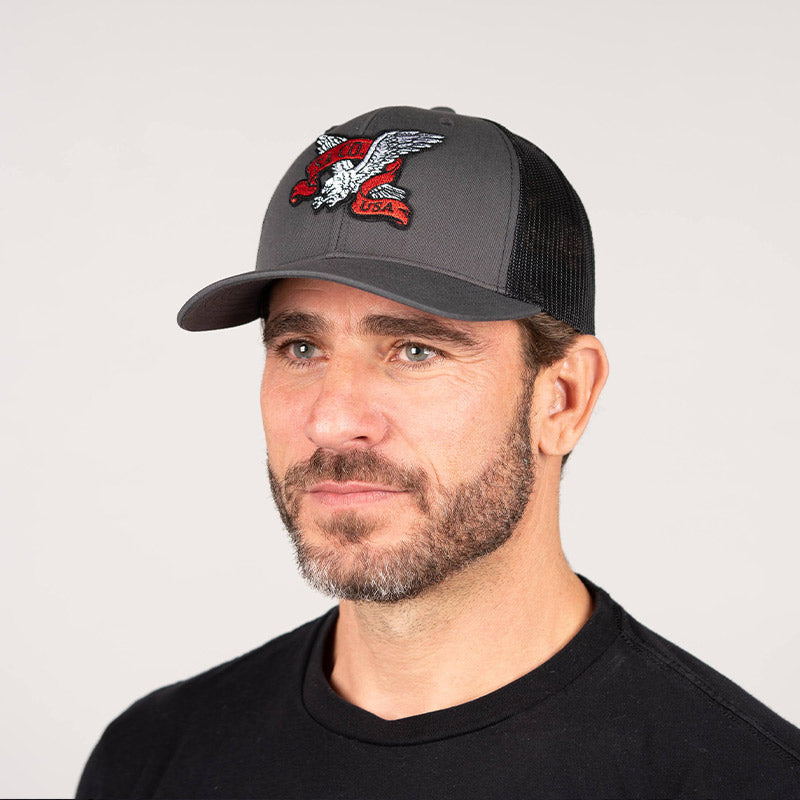 Snap Back Hat | Charcoal | USA Eagle