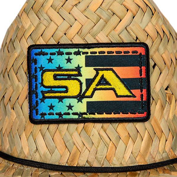 Under Brim Straw Hat | Neon Flag