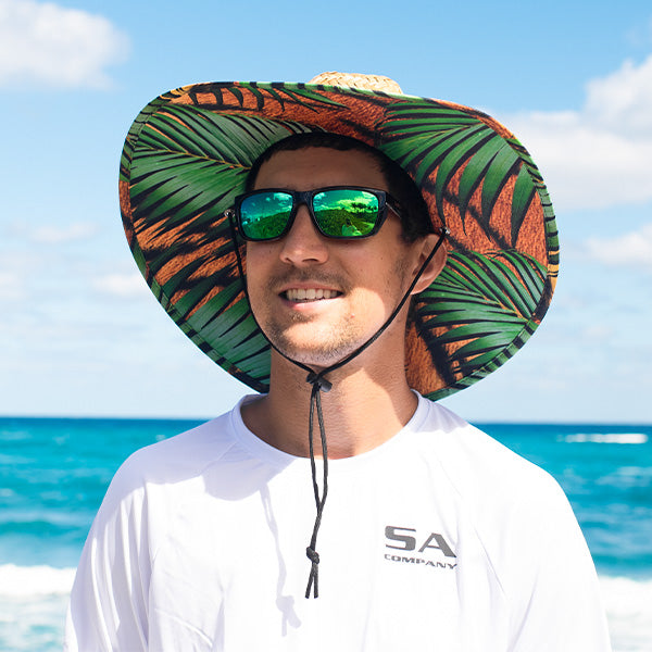 Under Brim Straw Hat | Tiger Palms