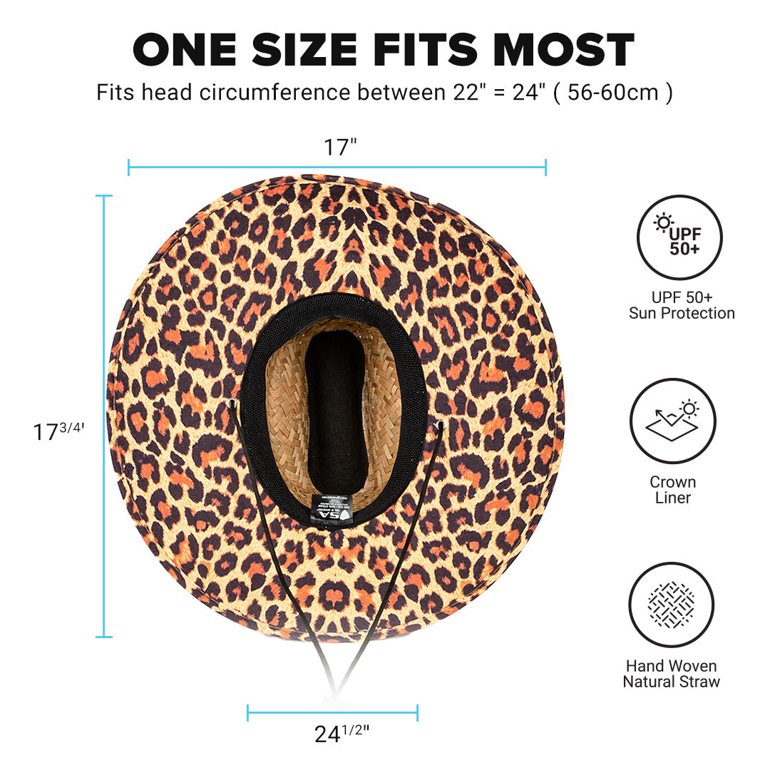 Under Brim Straw Hat | Cheetah