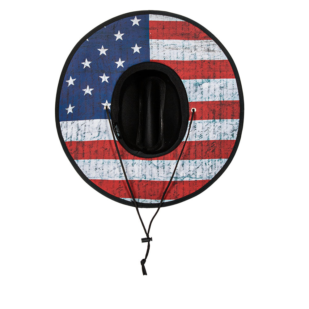 Keys Straw Hat | Black | American Flag