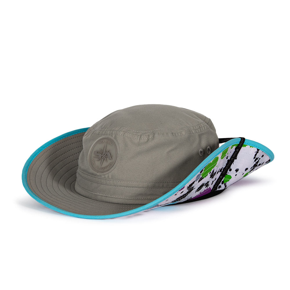 Bucket Hat | Grey | Splatter Paint