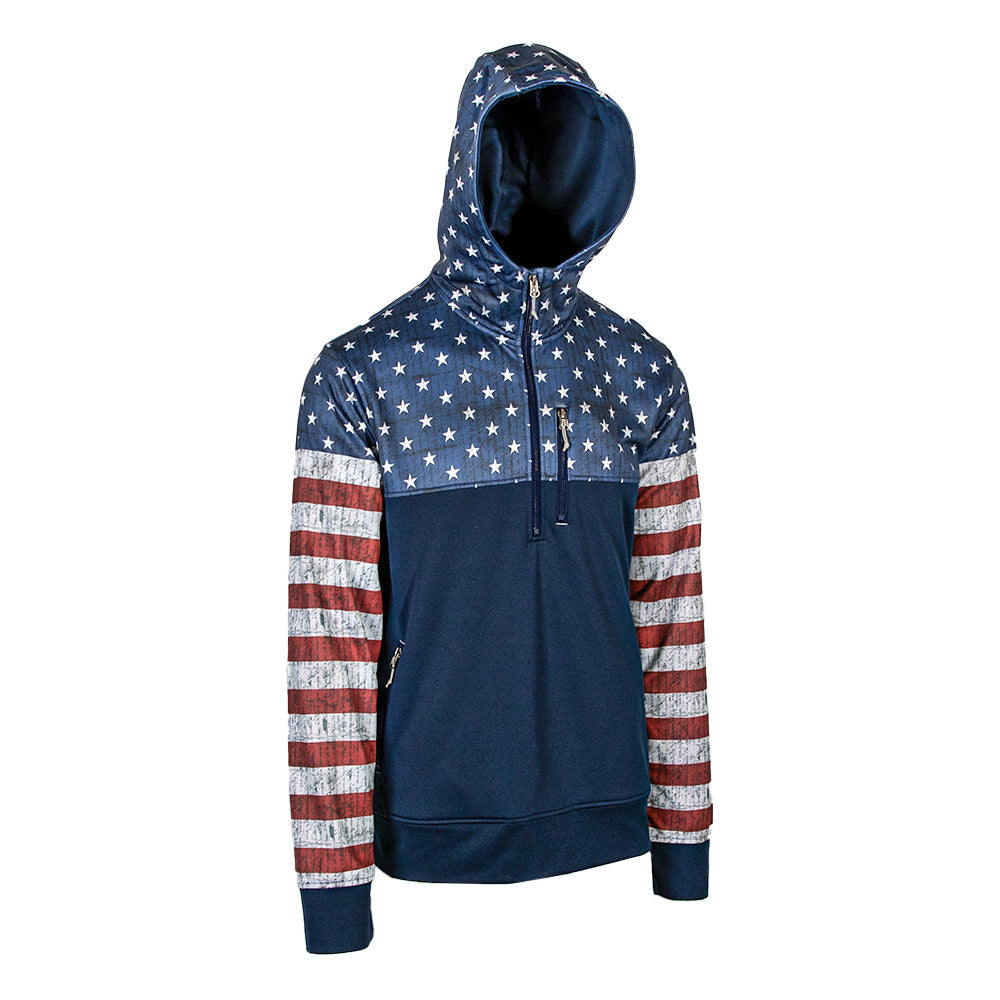 Half Zip Performance Hoodie | American Flag