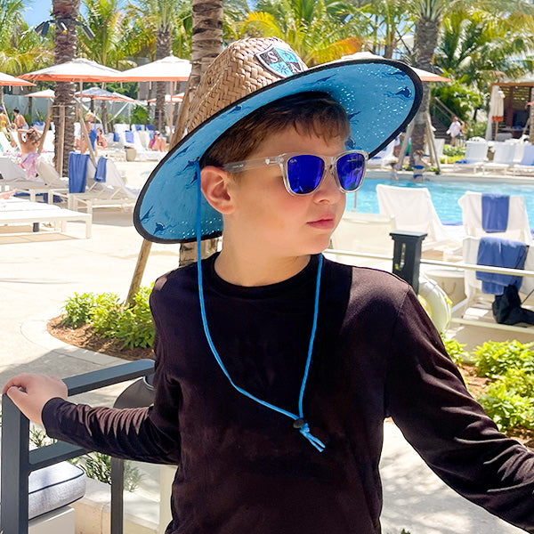 Kids Under Brim Straw Hat | Baby Shark