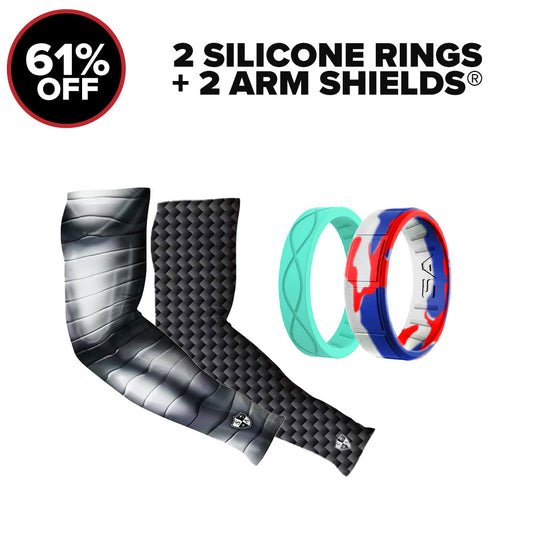 2 SILICONE RINGS + 2 ARM SHIELDS®