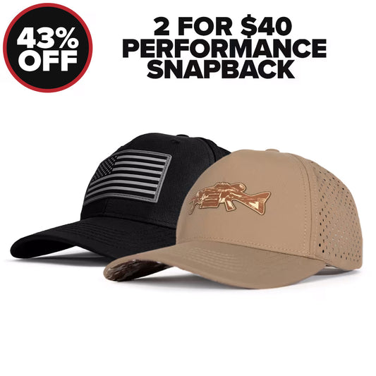 2 FOR $40 PERFORMANCE SNAPBACKS