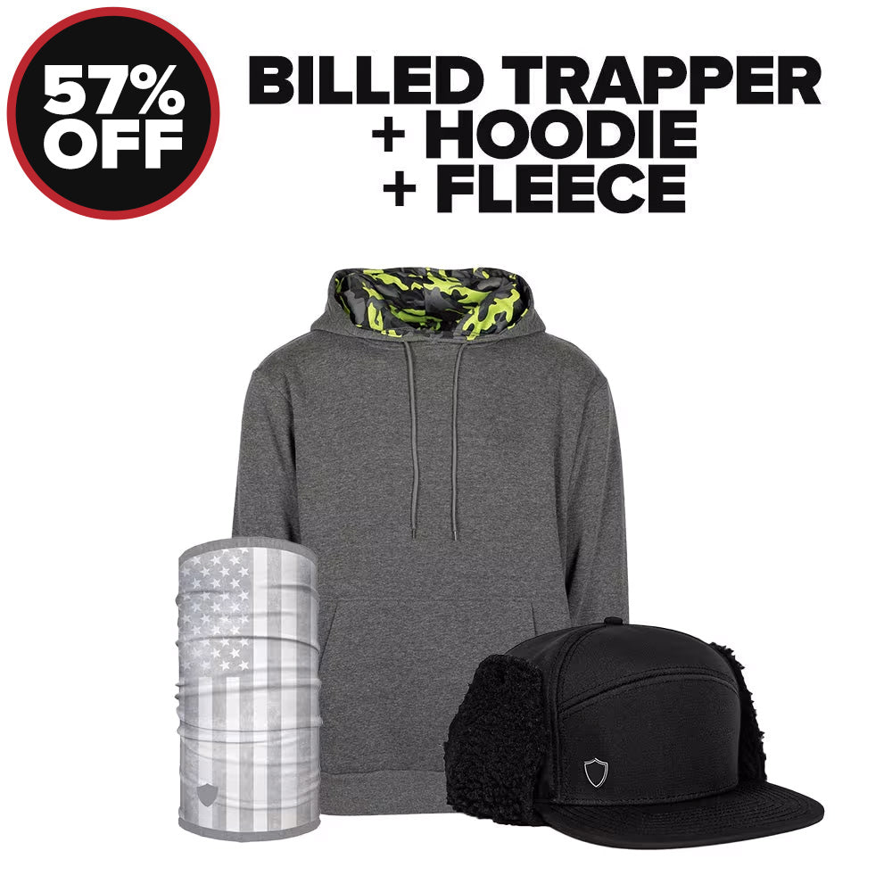 BILLED TRAPPER HATS + HOODIE  + FLEECE