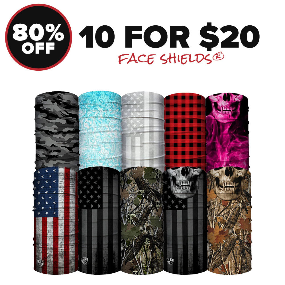 FACE SHIELDS® | 10 FOR $20