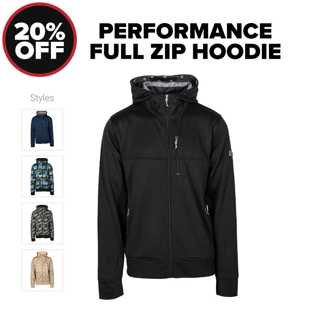 20% Off Full Zip Performance Hoodie