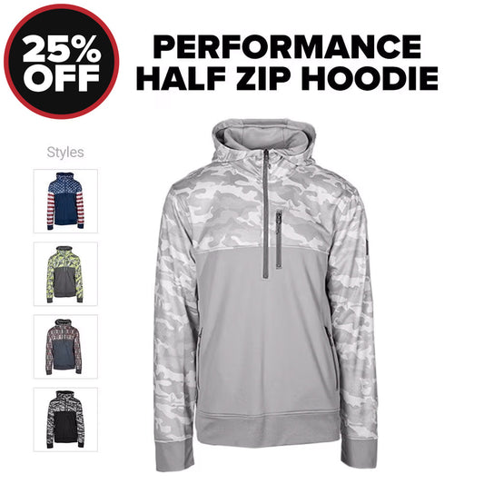 25% Off Half Zip Performance Hoodie